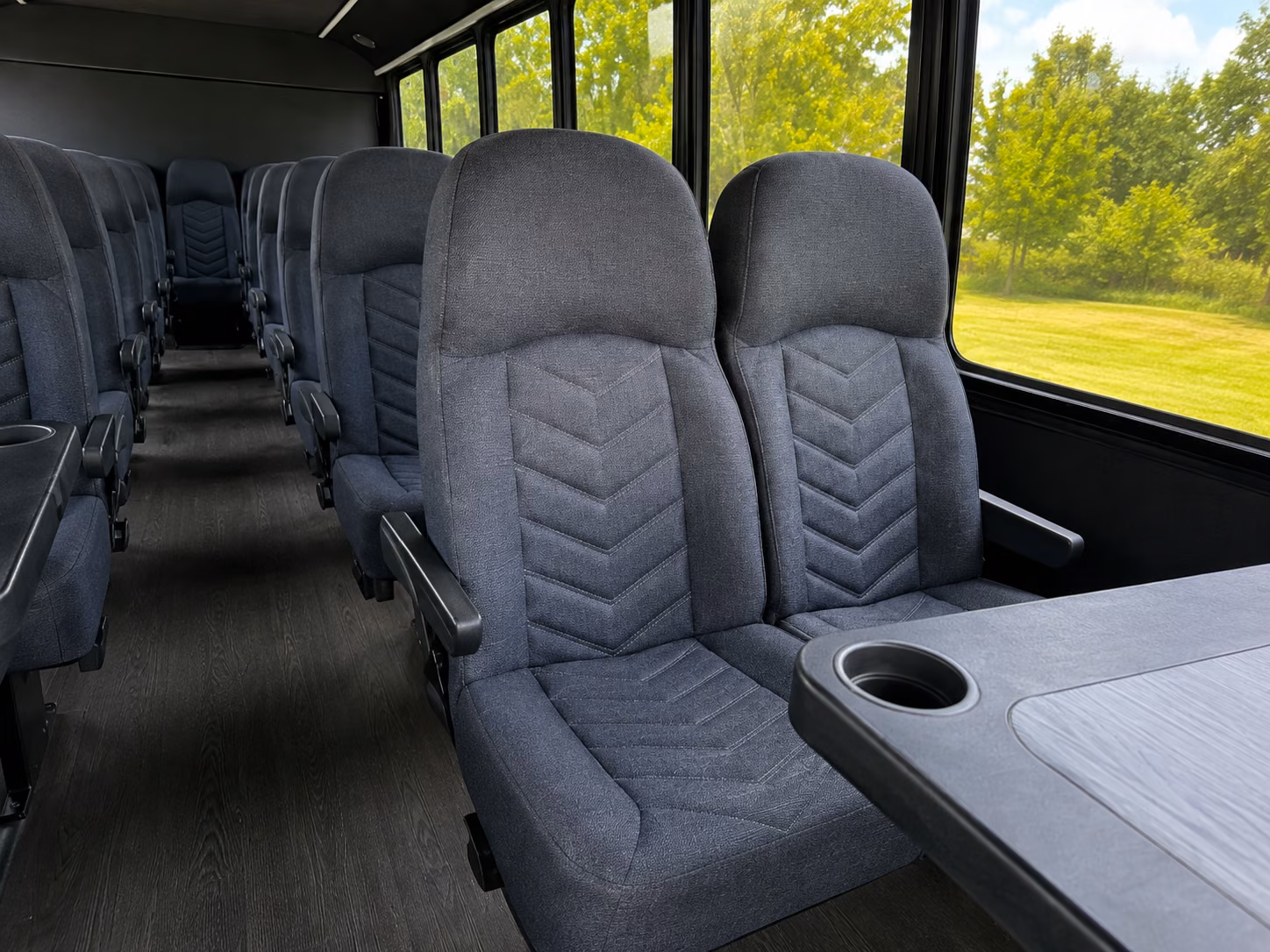 reading 18 passenger minibus inside