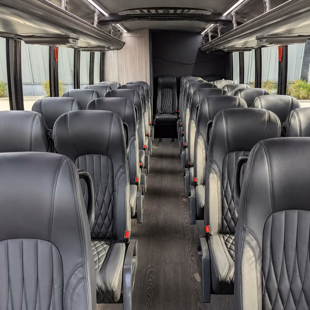 reading 30 passenger minibus inside