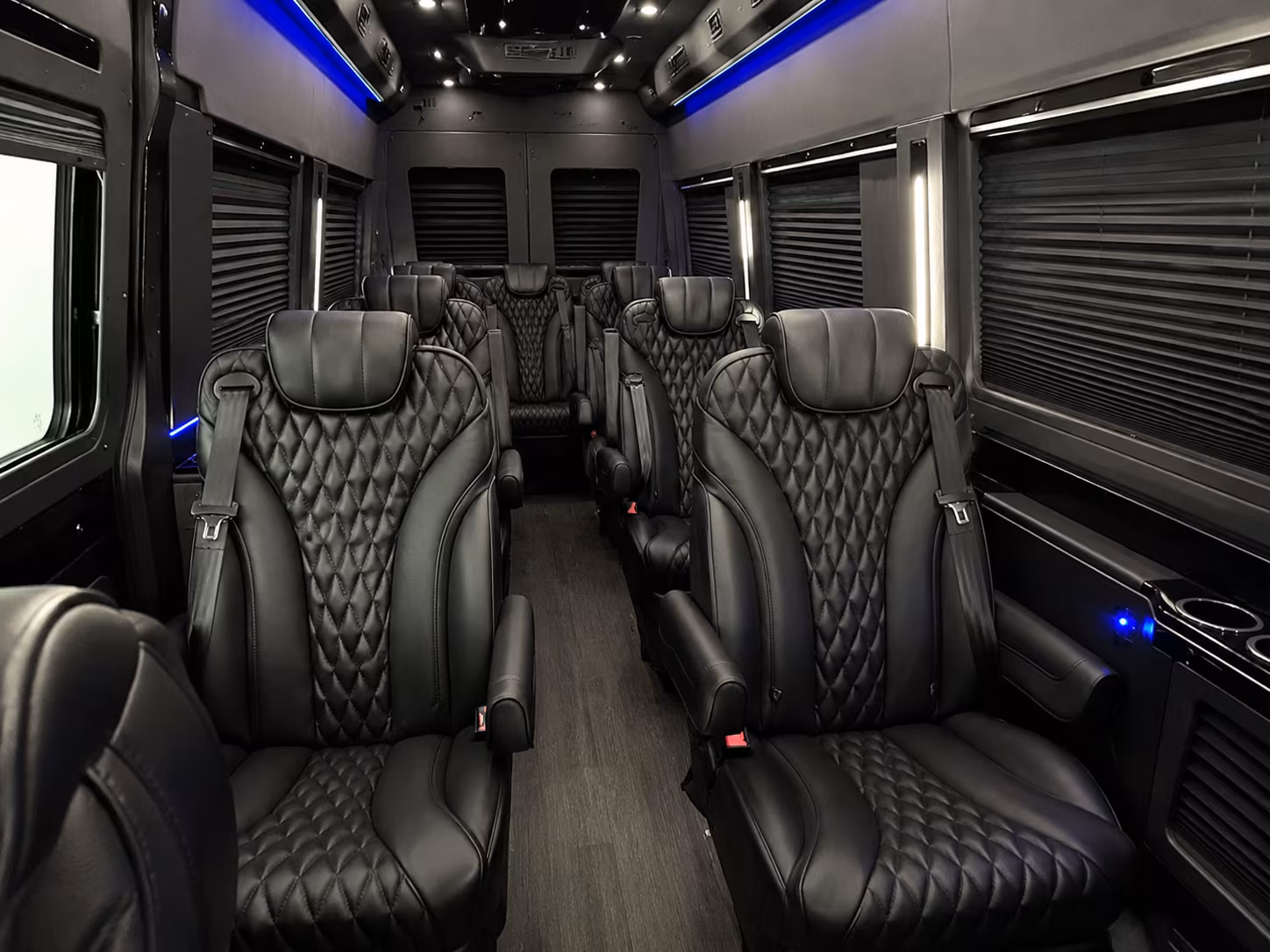 reading sprinter van with driver inside